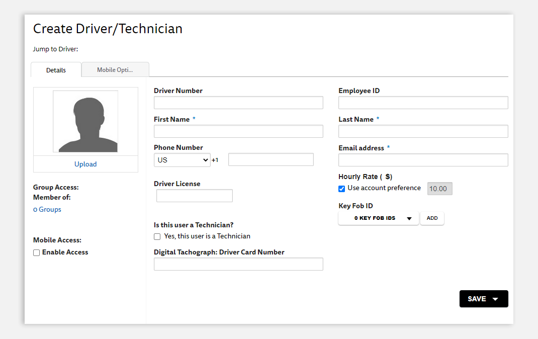 Car driver details illustration