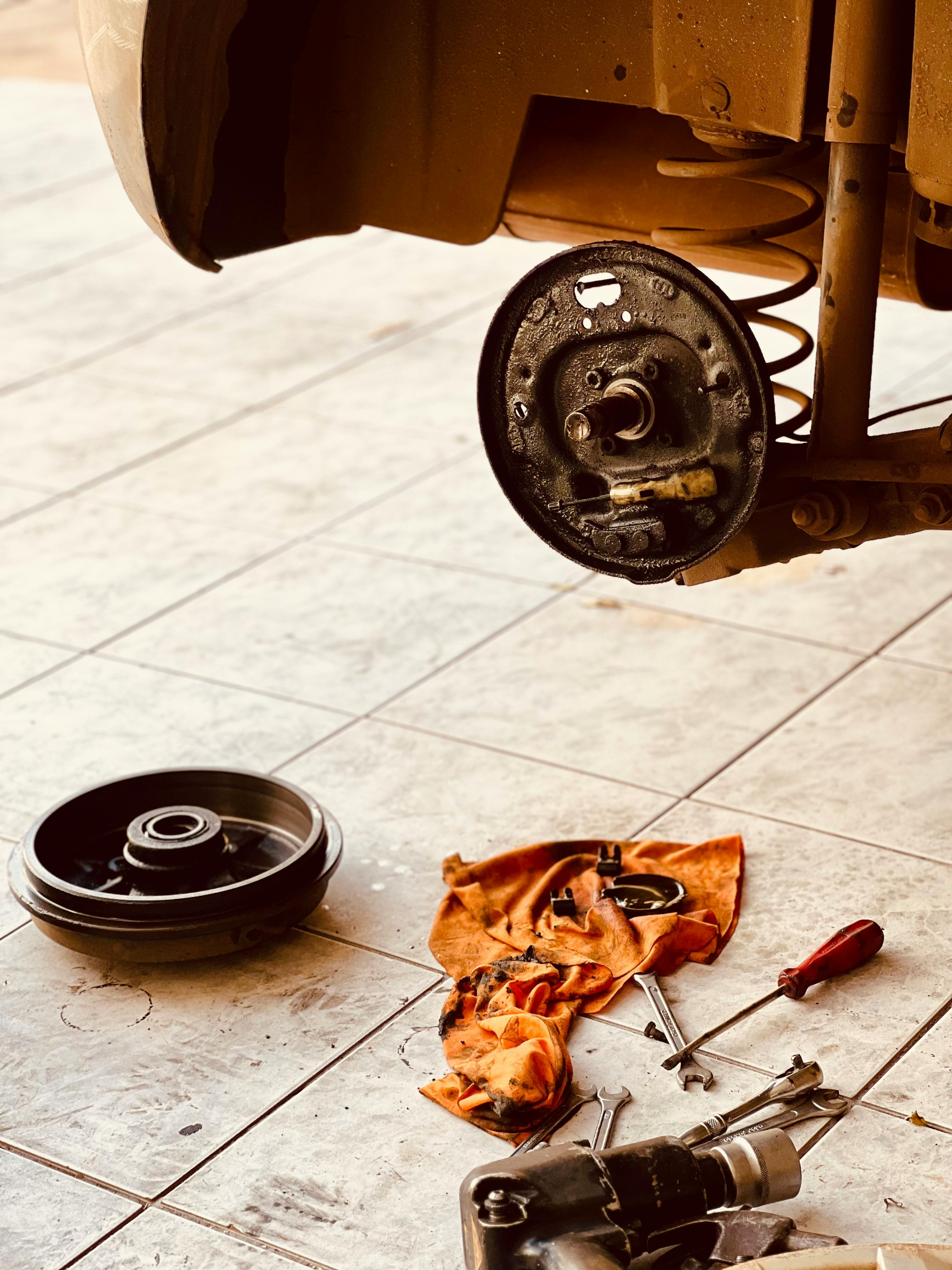 A tyre repair or fix in action